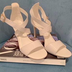 Cole Haan 3.5 inch stiletto heel, front crossover strap, size 9.5